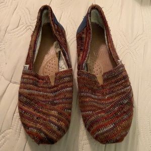Ladies Toms Rust Knit Flats, Sz 7